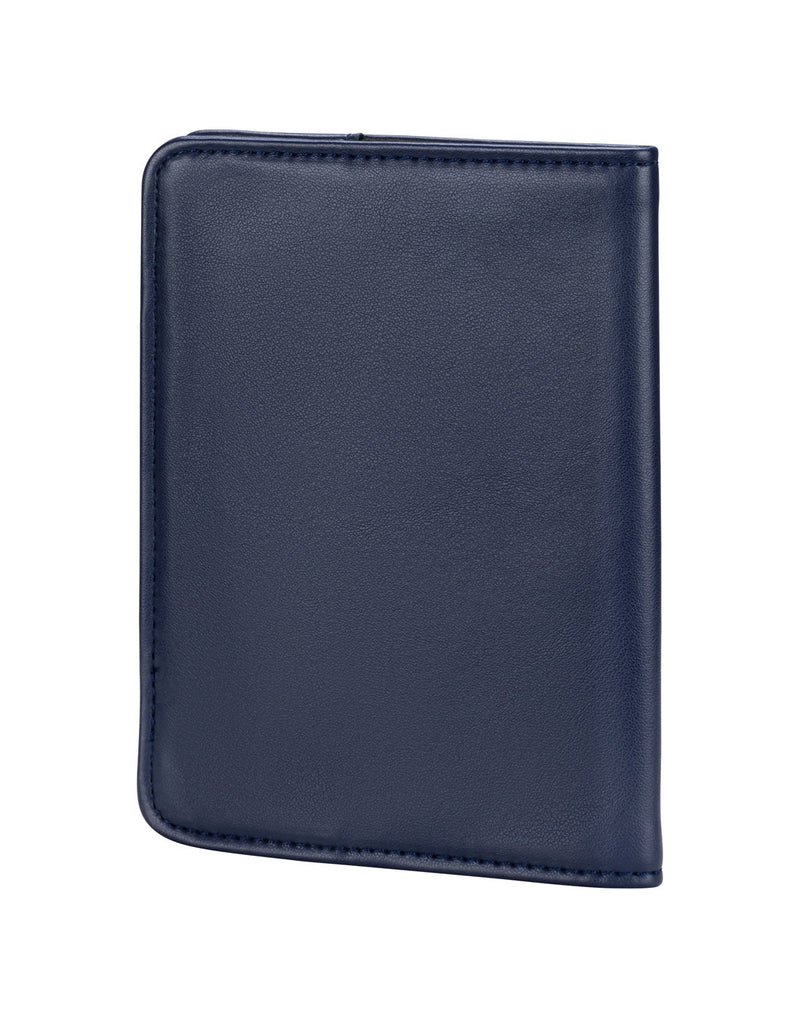 RFID Passport Cover in navy, back view