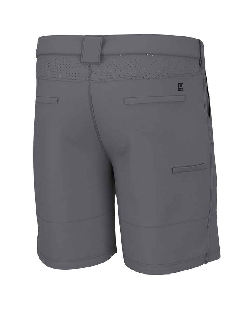 Huk Men's A1A Pro Short in night owl grey colour, back view
