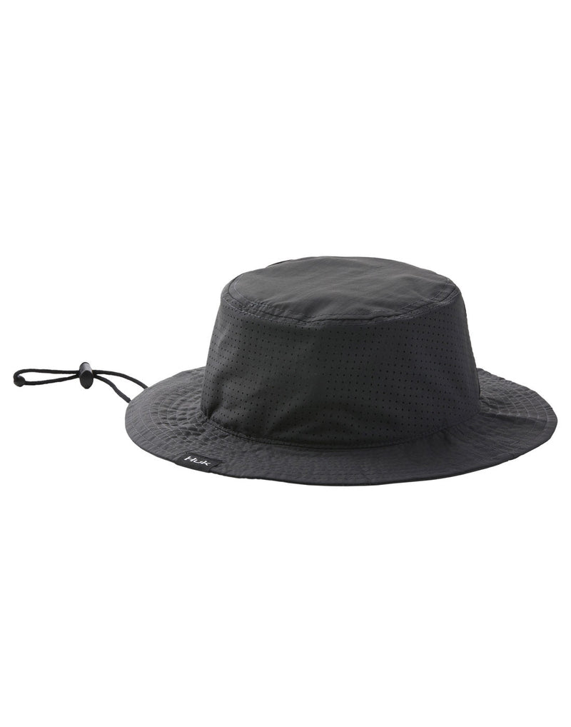 Huk Men's Performance Bucket Hat in Volcanic Ash, back view