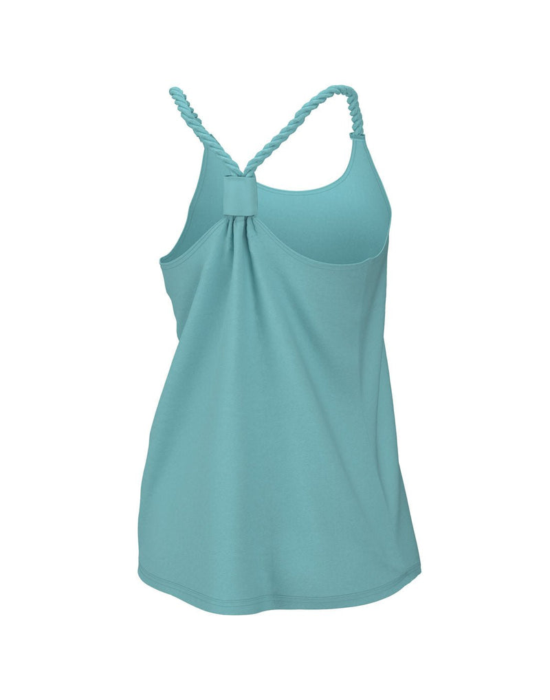 Huk Women's Novelty Tank in Island Paradise turquoise colour, back view