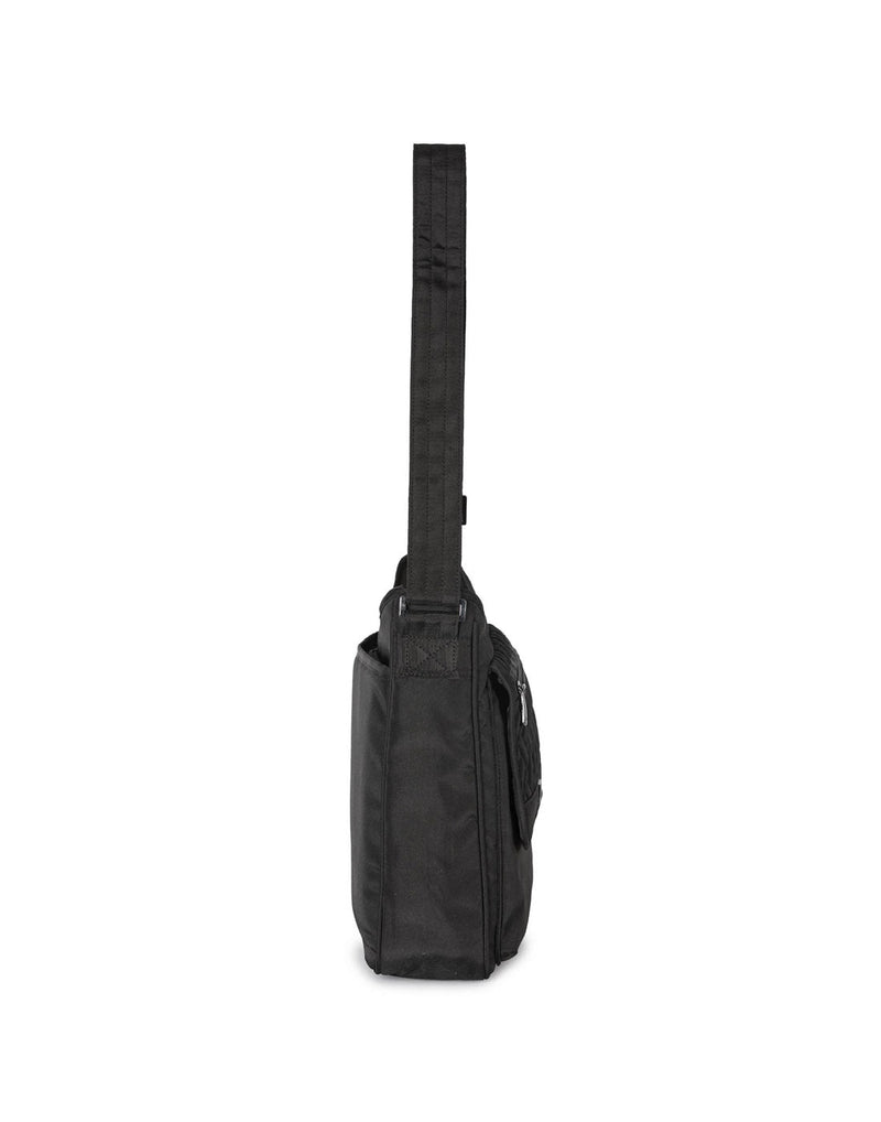 Lug Hopscotch Crossbody Bag, brushed black, side view