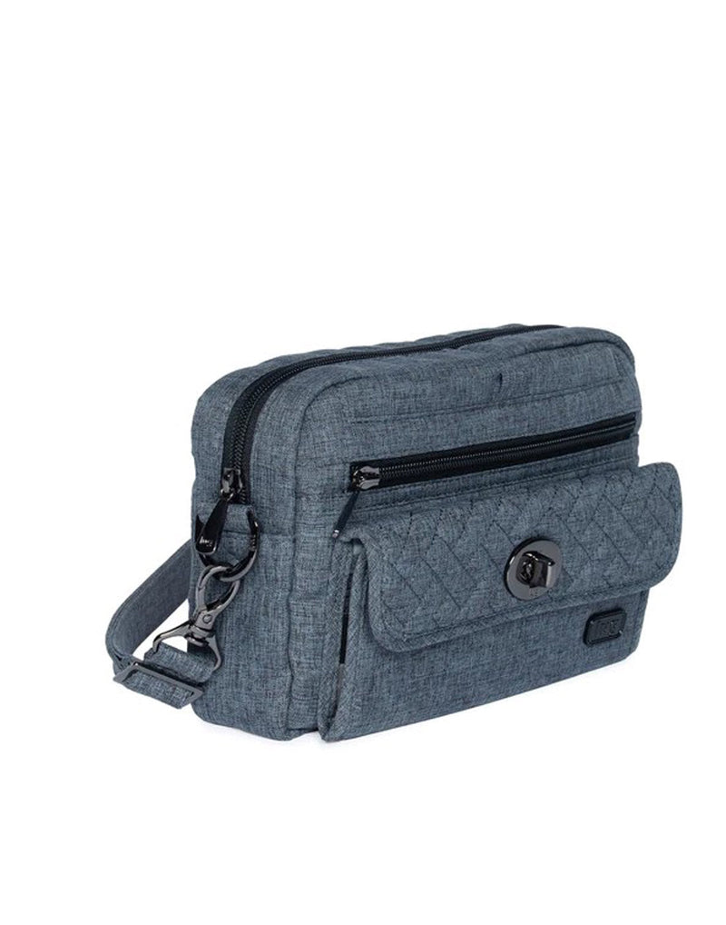 Lug Switch Convertible Crossbody Bag in heather grey, front angled view