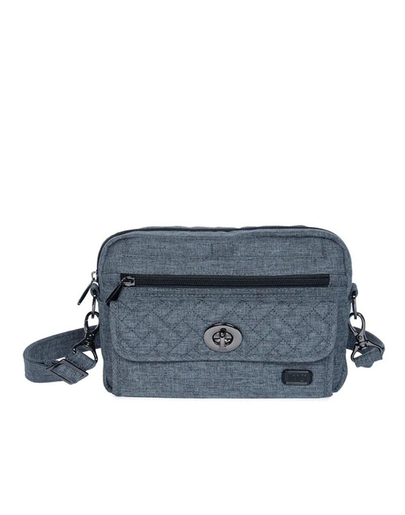 Lug Switch Convertible Crossbody Bag in heather grey, front view