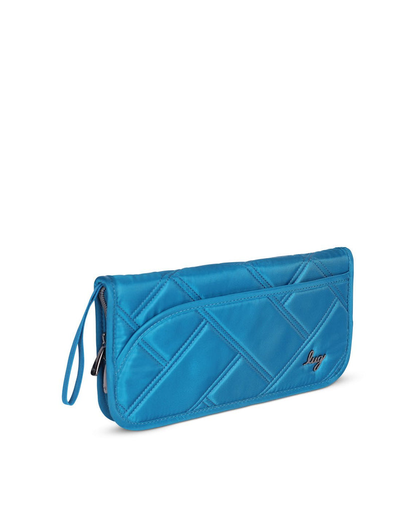 Lug Tango SE Travel RFID Wallet, ocean blue, front angled view
