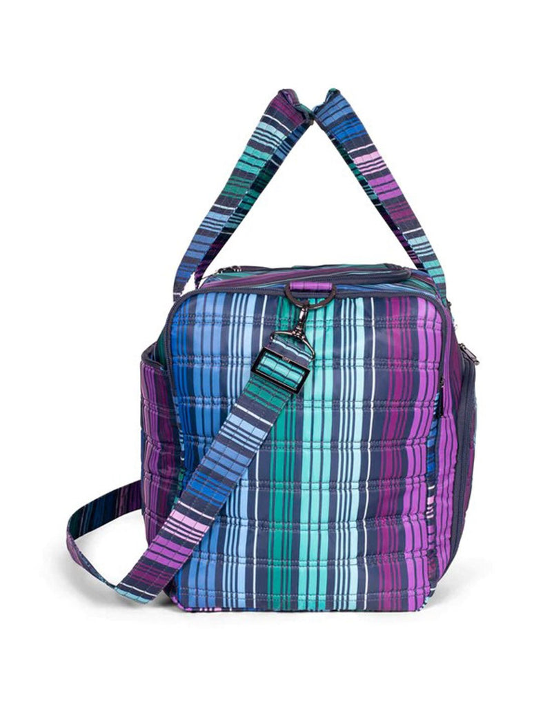 Lug Trolley Duffle Bag, love stripe multi print, side view