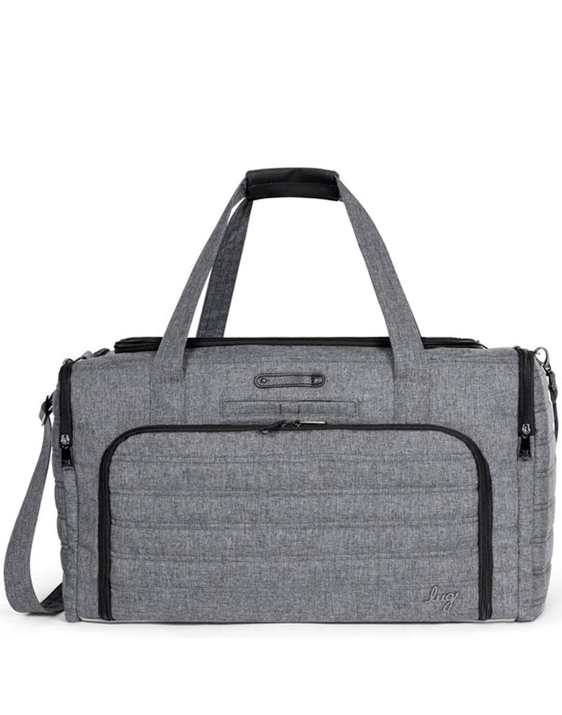 Lug Trolley Duffle Bag, heather grey, front view