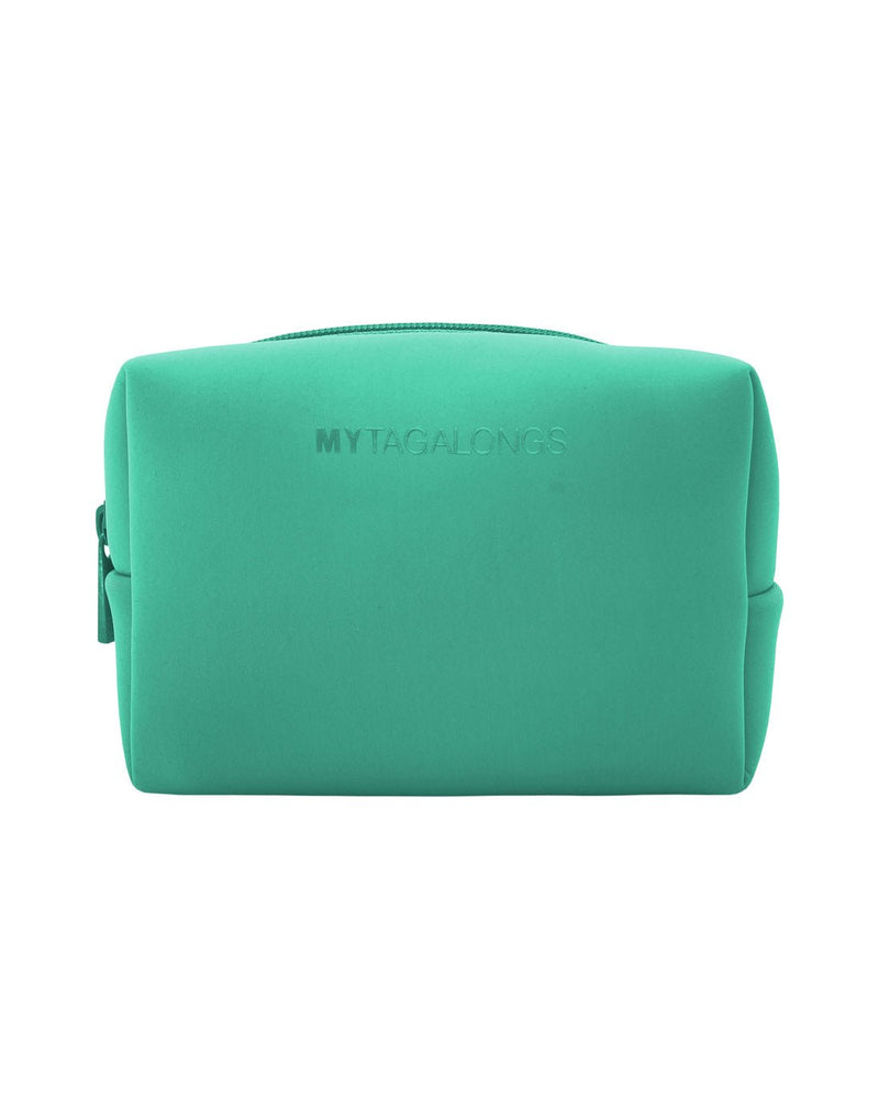 MyTagAlongs Cosmetic Case, clover green colour, front view