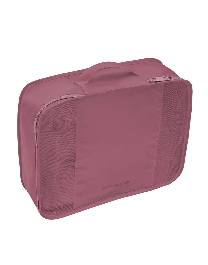 MyTagAlongs Long Haul small size packing cube in mauve, front angled view