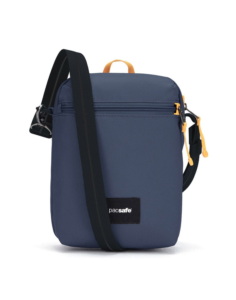 Pacsafe® GO Anti-Theft Festival Crossbody in coastal blue colour, front view.