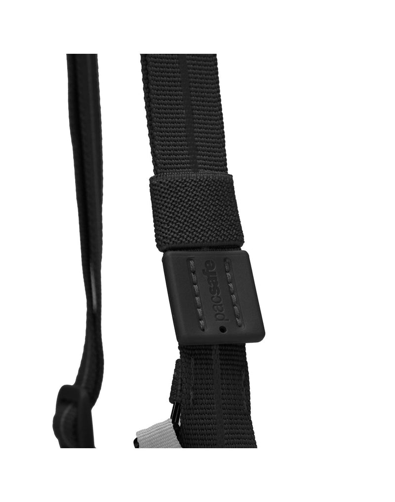 Closeup of the  Carrysafe® slashguard strap.