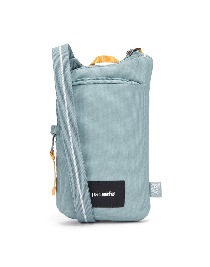 Pacsafe® GO Anti-Theft Tech Crossbody in fresh mint colour front view.