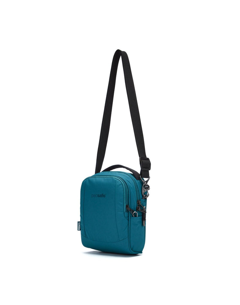 Pacsafe® LS100 Anti-theft Crossbody Bag, tidal teal, front angled view