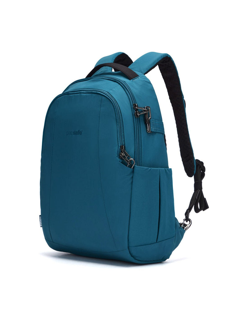 Pacsafe LS350 Anti-Theft 15L Backpack, tidal teal, front angled view