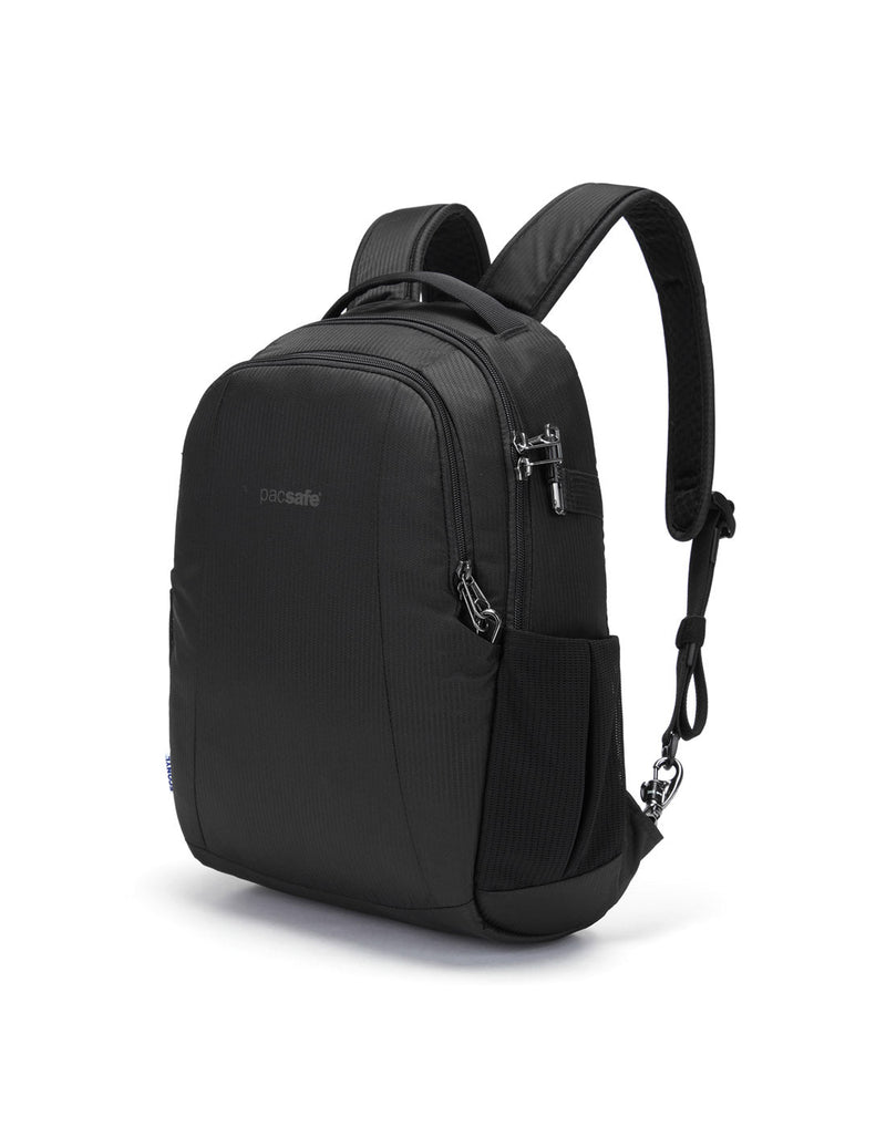 Pacsafe Metrosafe LS350 Anti-Theft 15L Backpack, black, front angled view