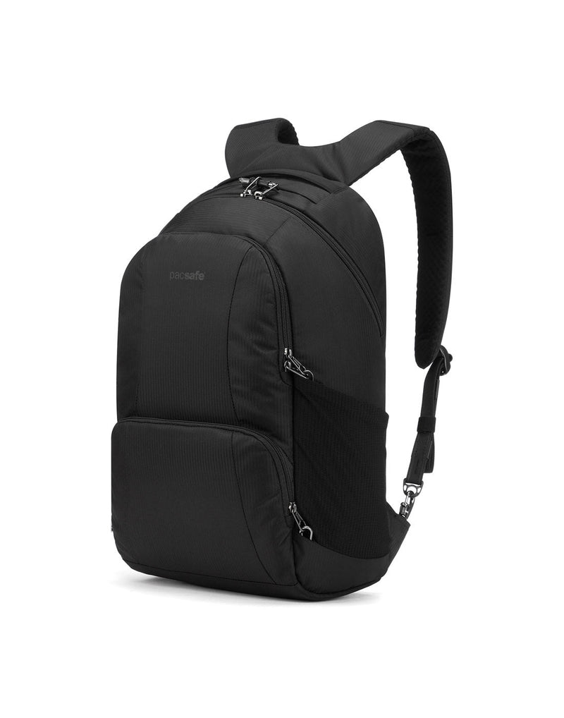 Pacsafe Metrosafe LS450 Anti-Theft 25L Backpack, black, front angled view