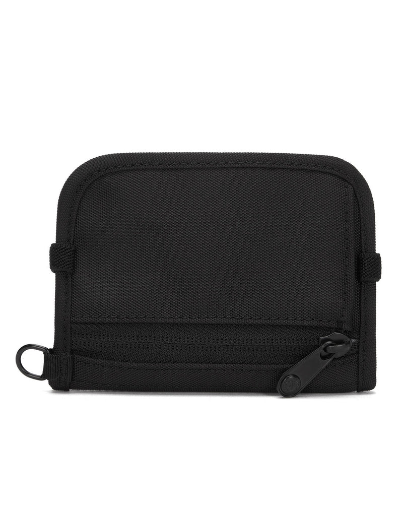 Pacsafe RFIDsafe V50 RFID Blocking Compact Wallet, black, back view