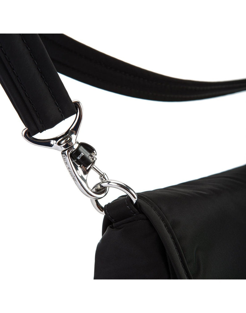 Pacsafe stylesafe anti-theft black colour crossbody bag strap holder