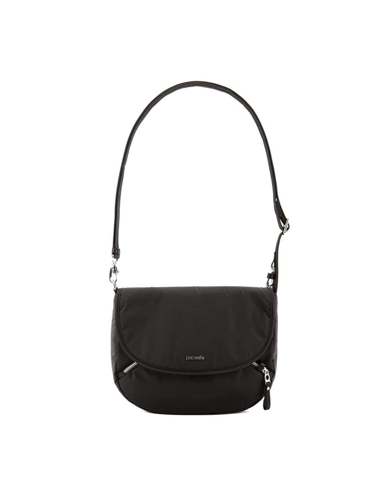 Pacsafe stylesafe anti-theft black colour crossbody bag front view