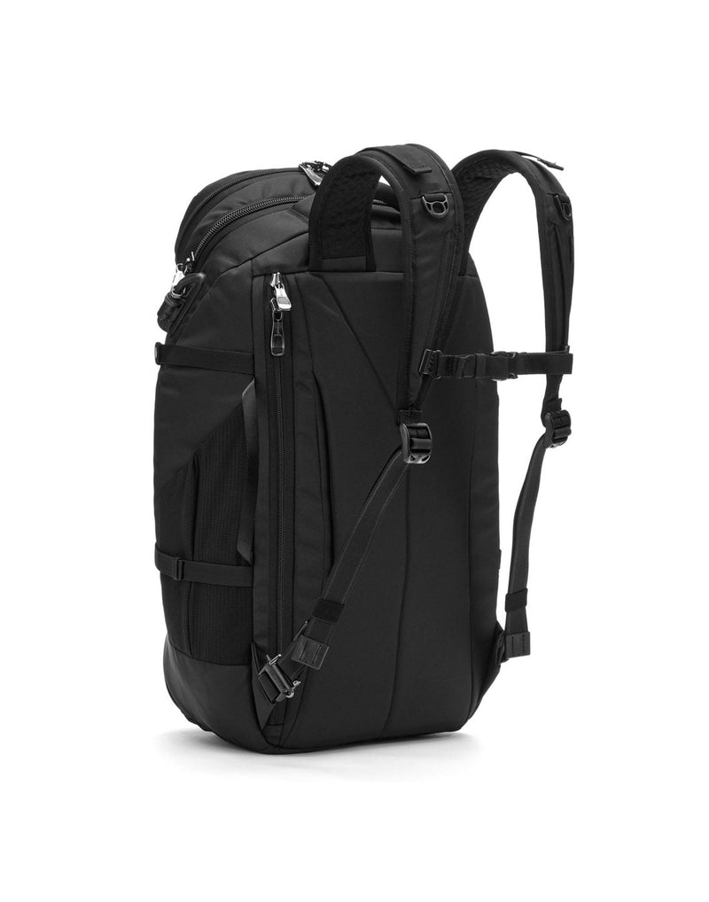 Pacsafe Venturesafe® EXP35 Anti-Theft Travel Backpack, black, back angled view