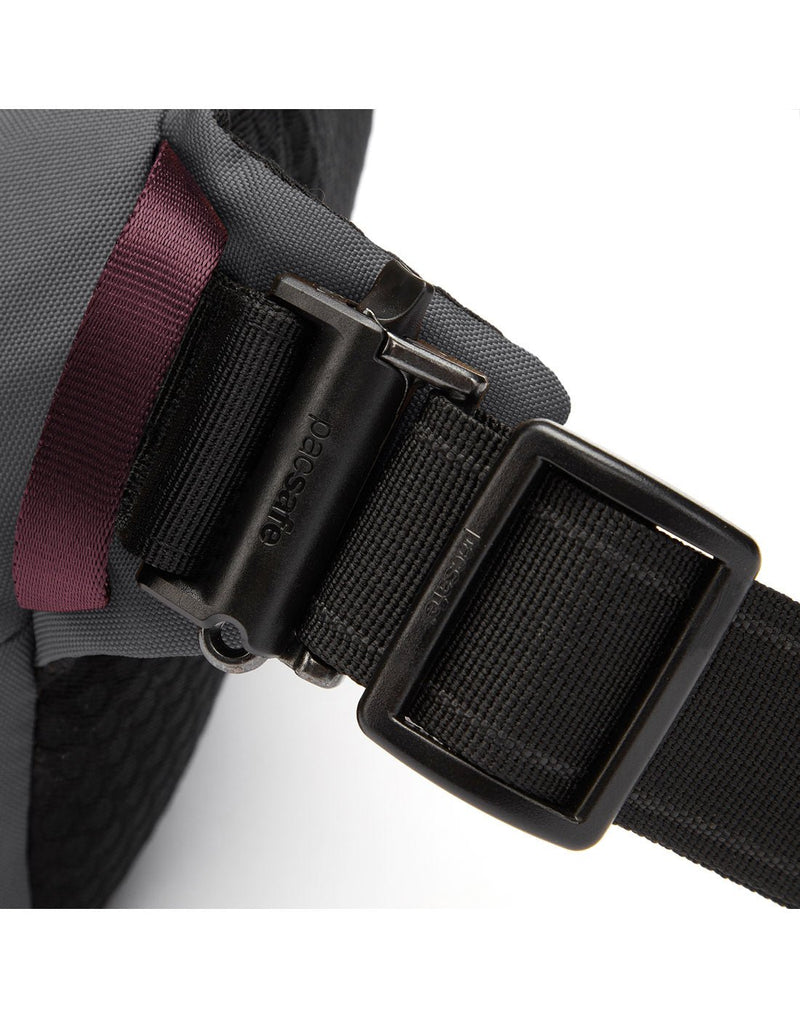 Close up of lockable waist strap