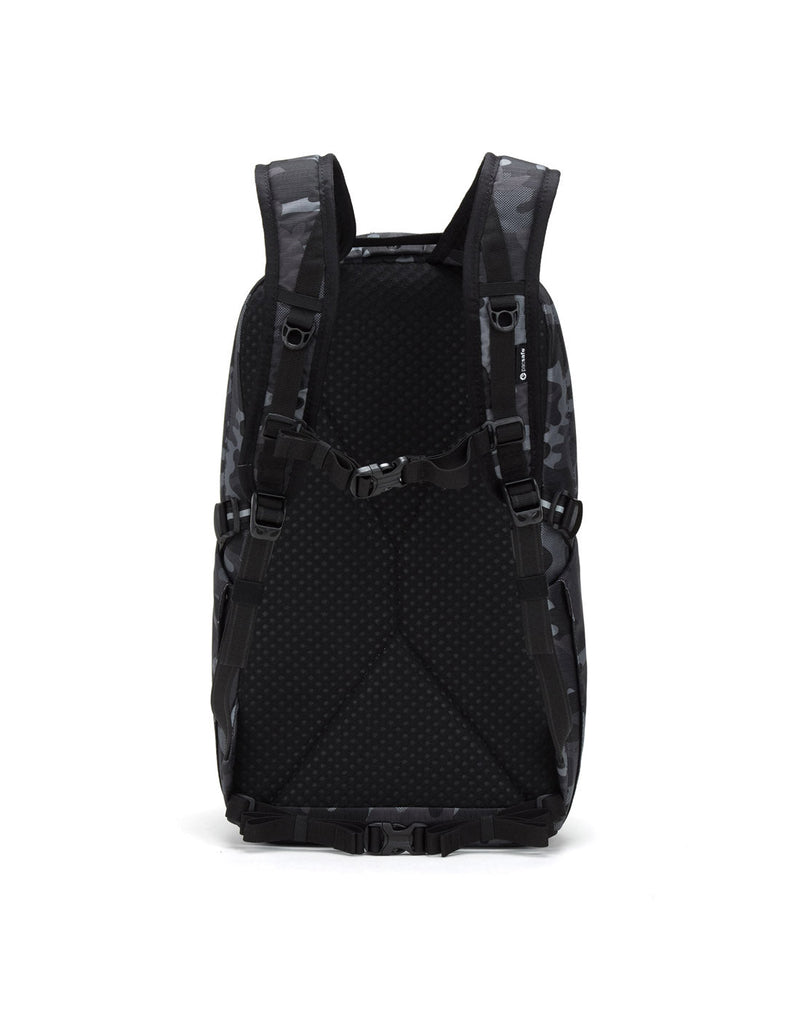 Pacsafe Vibe 25L Anti-theft Backpack, black camo, back view