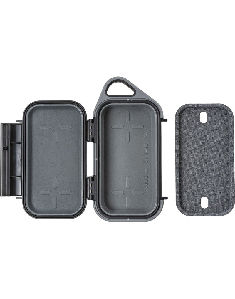 Pelican go™ g40 personal utility go case anthracite/gray colour open inside view