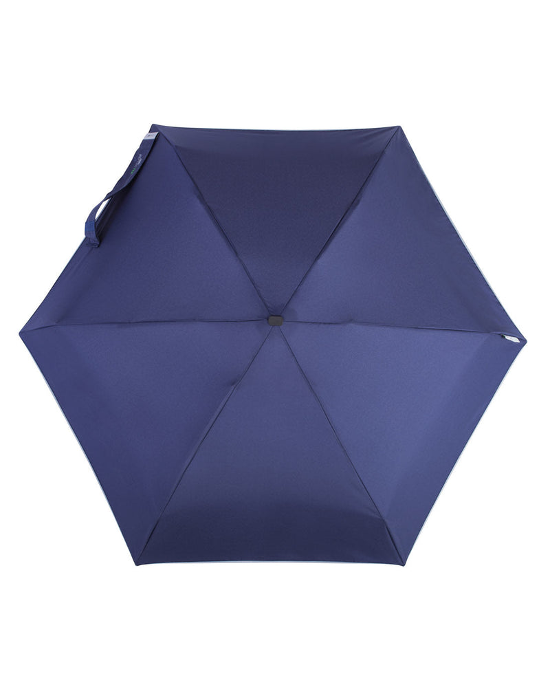 Reflectek navy colour compact umbrella top view