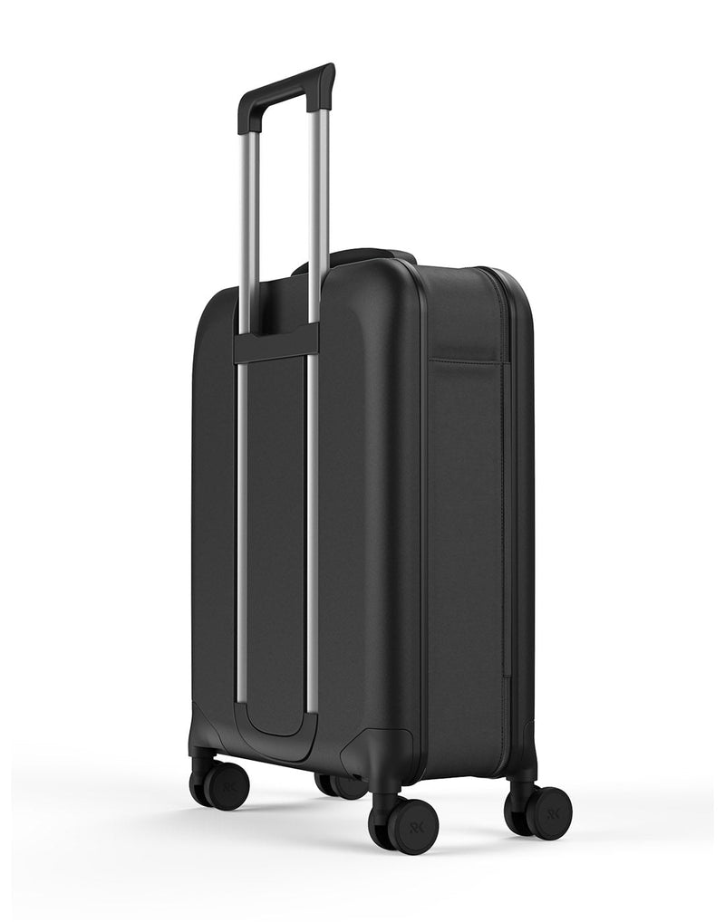 Rollink Flex 360° Carry-On, black, expanded, back angled view
