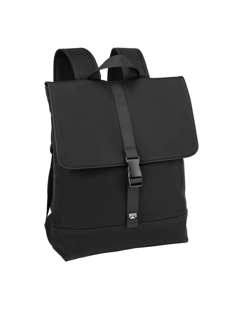 Roots Juan Flapover Backpack, black, front view