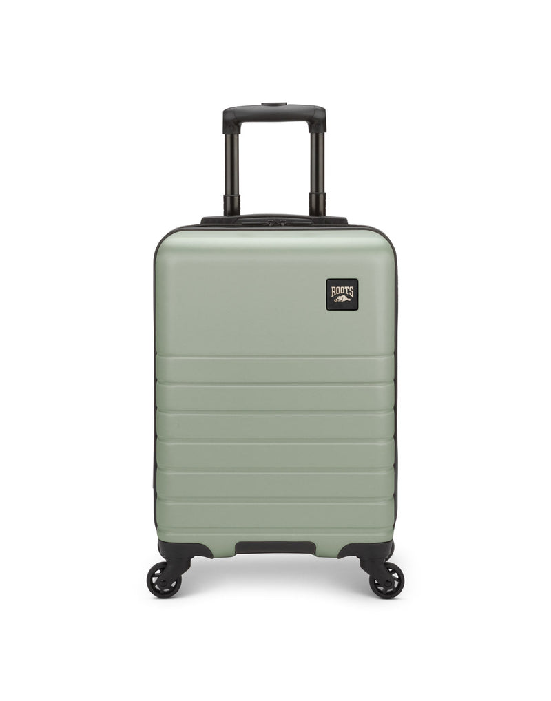 Roots Panorama 19" Hardside Spinner Carry-on in seagrass, pale green colour, front view