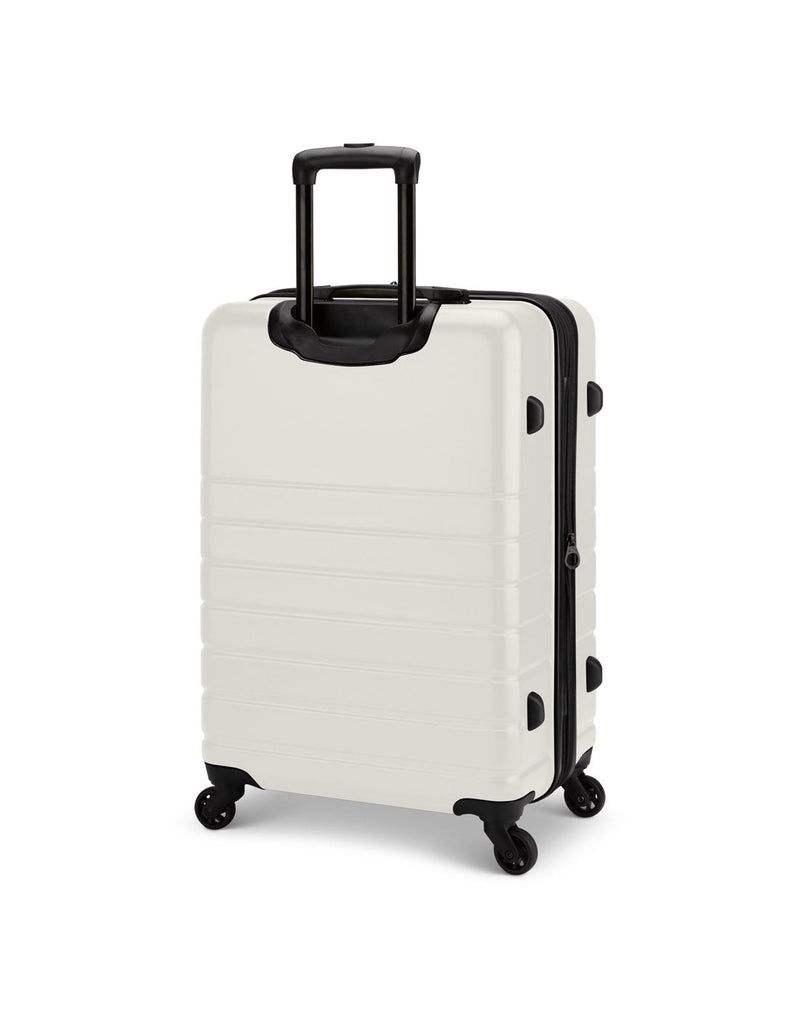 Roots Panorama 24" Hardside Expandable Spinner in tofu, white colour, back angled view
