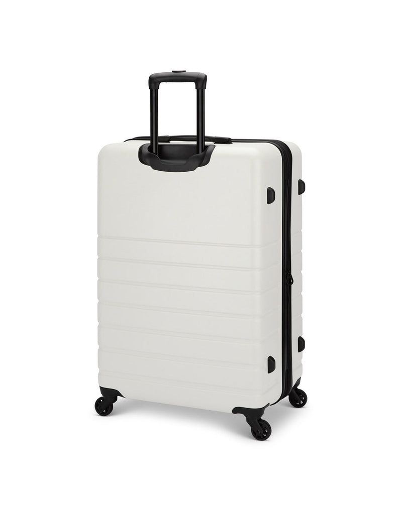Roots Panorama 28" Hardside Expandable Spinner in tofu, white colour, back angled view