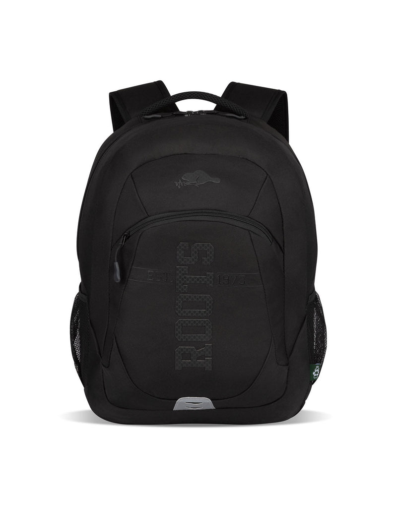 Roots Recycled Backpack, black, front view