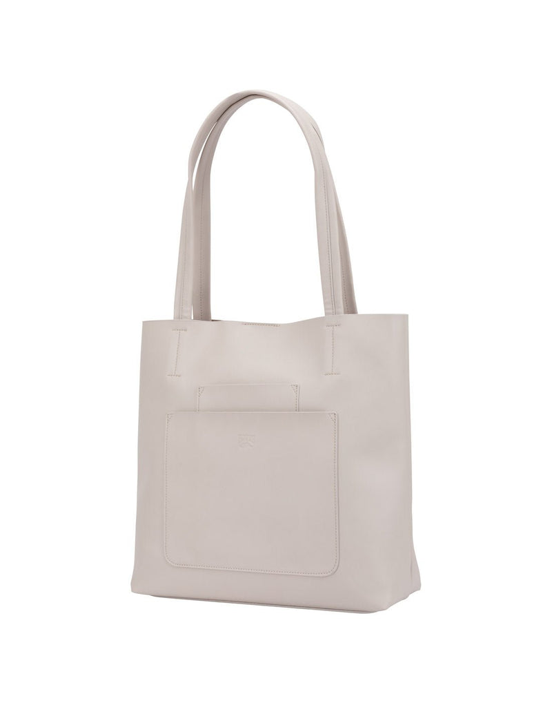 Roots Snap Closure Large Satchel, ivory, front angled view
