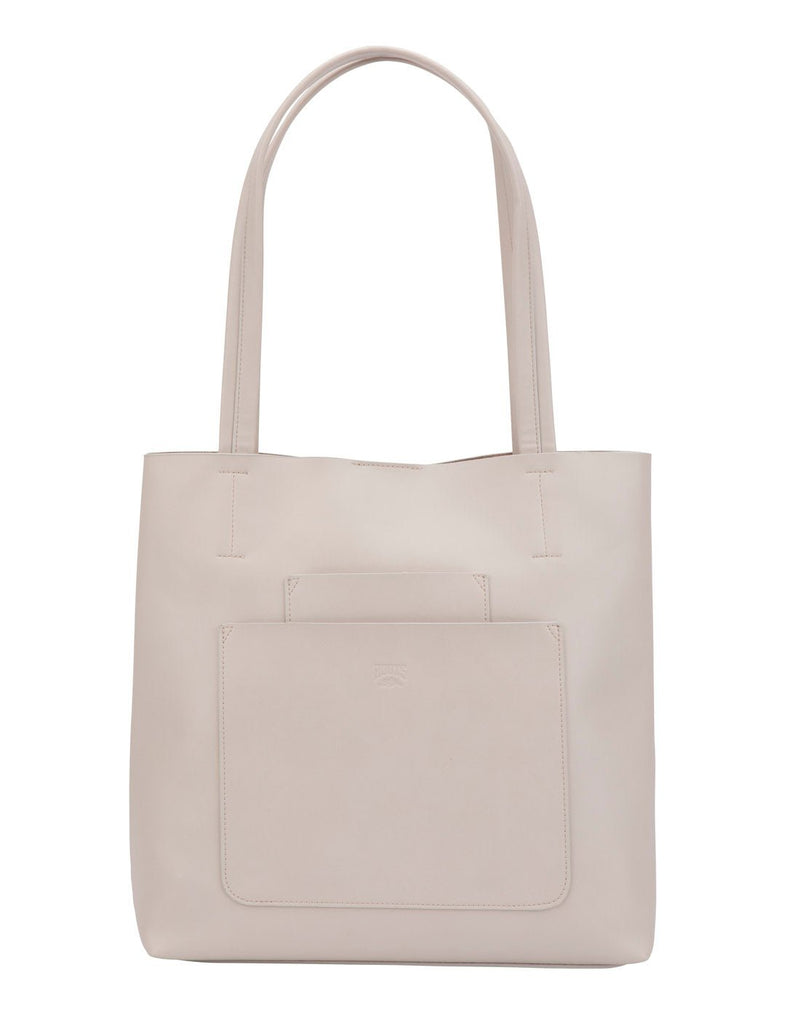 Roots Snap Closure Large Satchel, ivory, front view