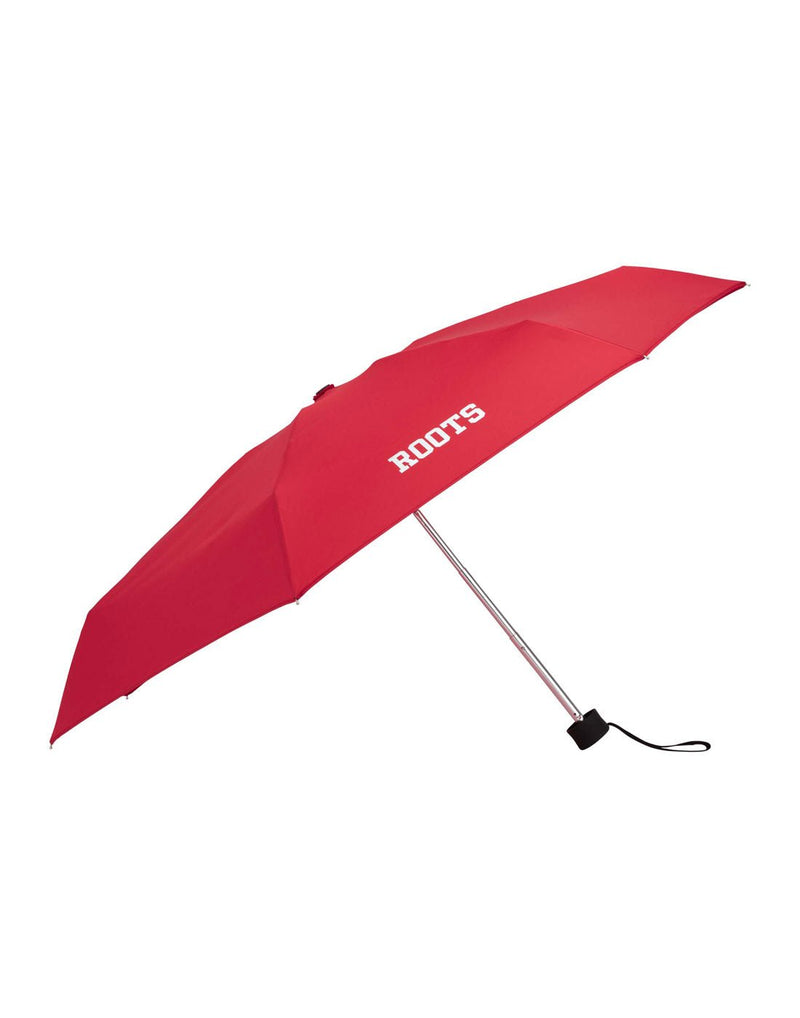 Roots Ultra Light Mini Umbrella, red, open side view