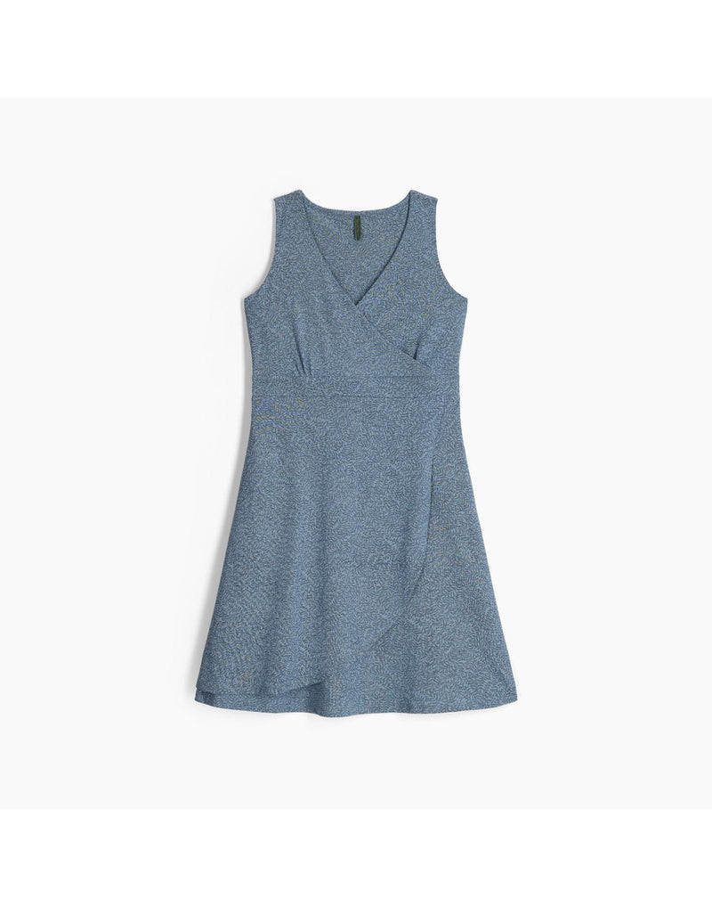 Royal Robbins Women's Featherweight Knit Dress in sea niserne blue colour, front view