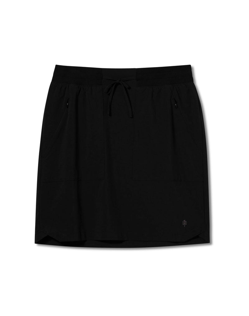 Royal Robbins Women's Spotless Evolution Skirt in jet black, front view