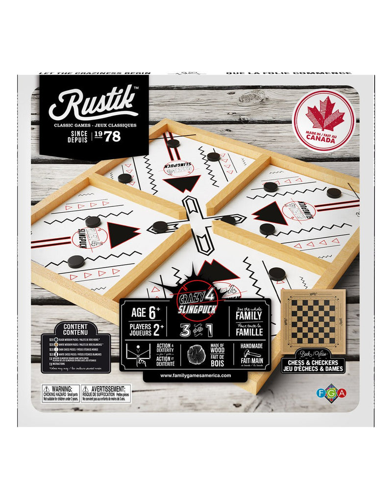 Rustik Crazy 4 Sling Puck Game, package view