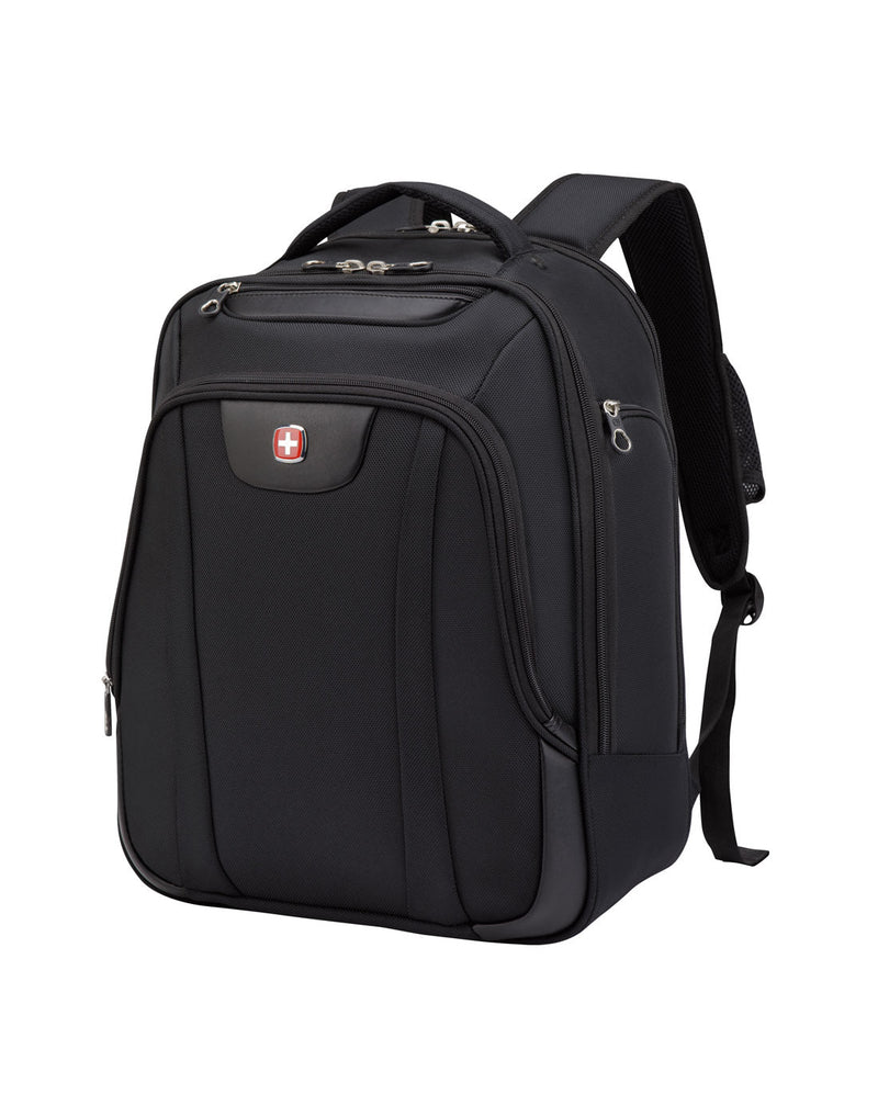 Swiss Gear Computer Backpack, black, front angled view