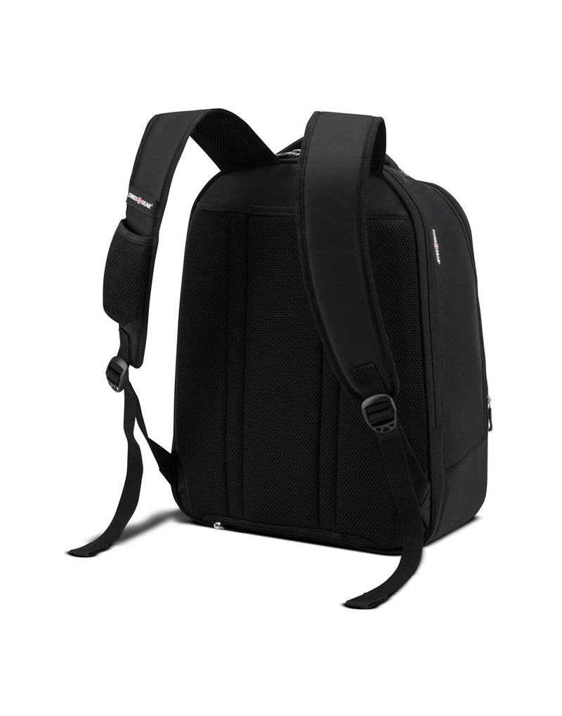 Swiss Gear Computer Backpack, black, back angled view