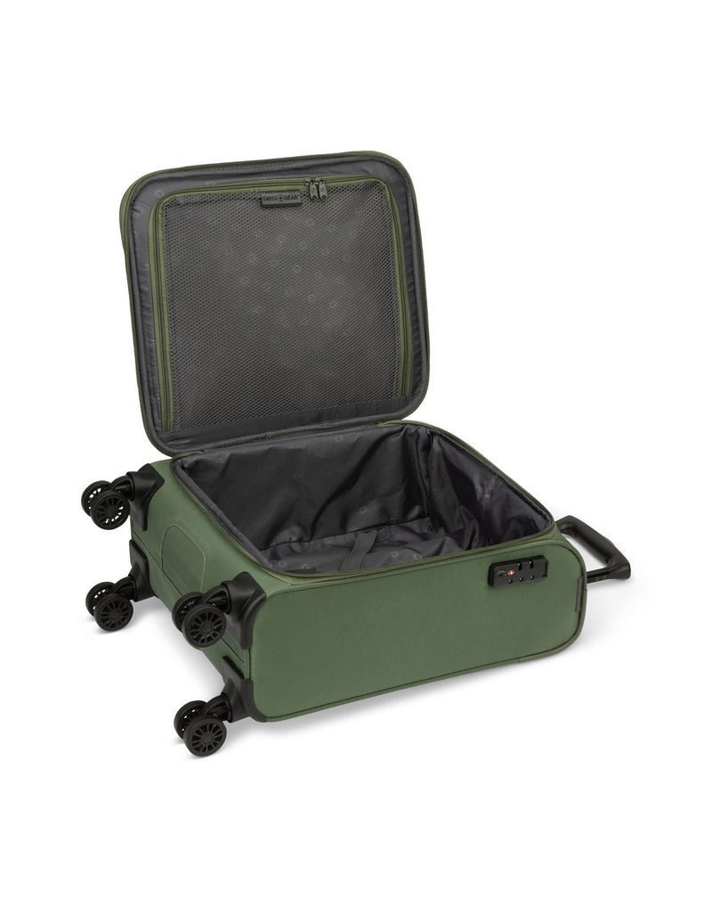 Swiss Gear Altitude 19" Carry-on Spinner in khaki, open view