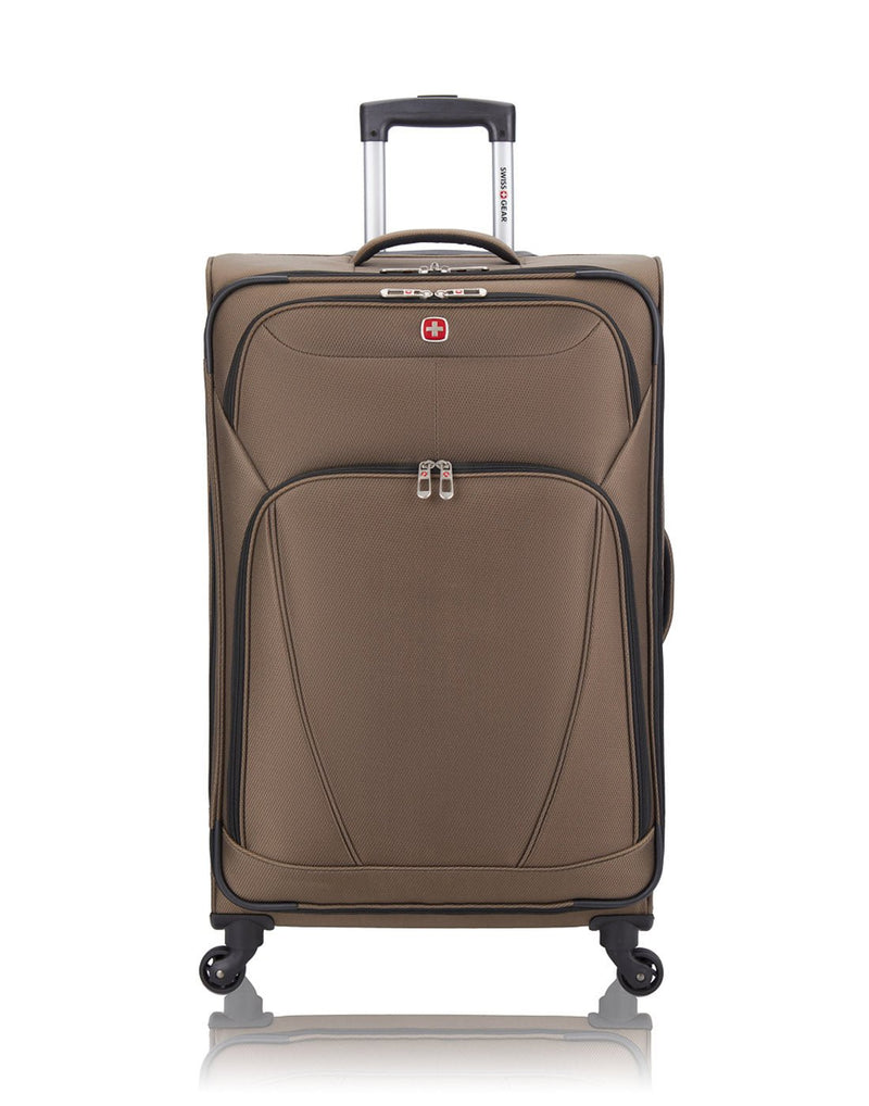 Swiss Gear Beaumont Lite large spinner in mocha, front view