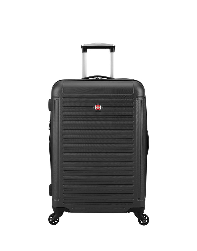 Swiss Gear Escapade 5 Hardside 24" Expandable Spinner, black, front view