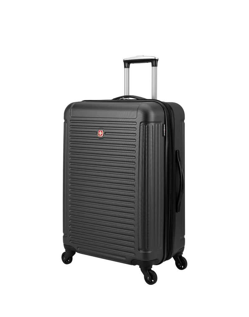 Swiss Gear Escapade 5 Hardside 24" Expandable Spinner, black, front side view