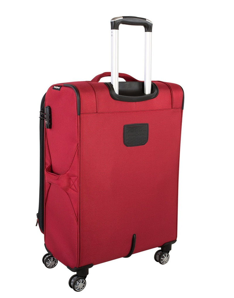 Swiss gear neolite 3 25" expandable spinner luggage bag back view