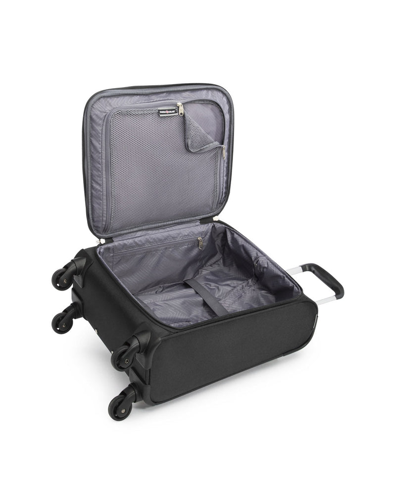 Swiss Gear Round Trip II 19" Carry-on Spinner, black, open view