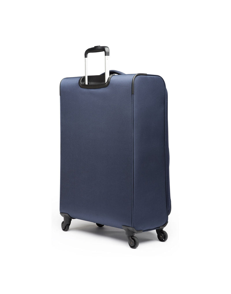 Swiss Gear Round Trip II 28" Expandable Spinner, blue, back angled view