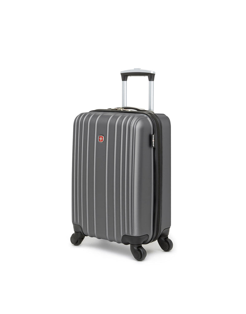 Swiss Gear Sion 19" Hardside Carry-on Spinner, titanium, front angled view