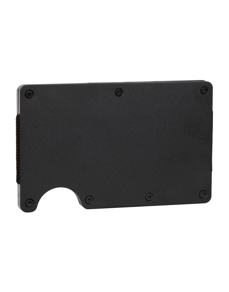 Swiss Gear Slim Aluminum RFID Card Wallet, black, back view
